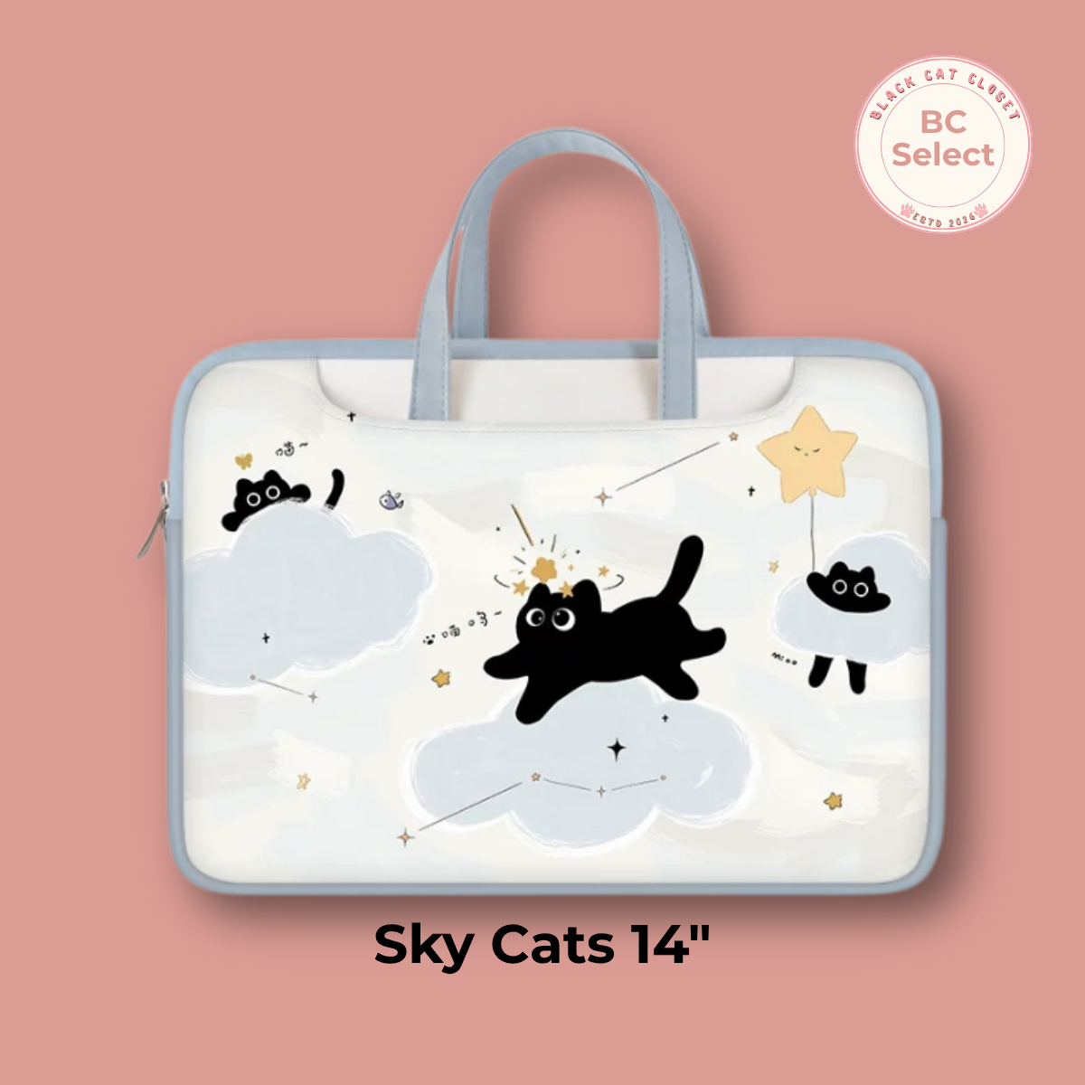 Black Cat Laptop Bag 14"~ 14.6" - BC Select
