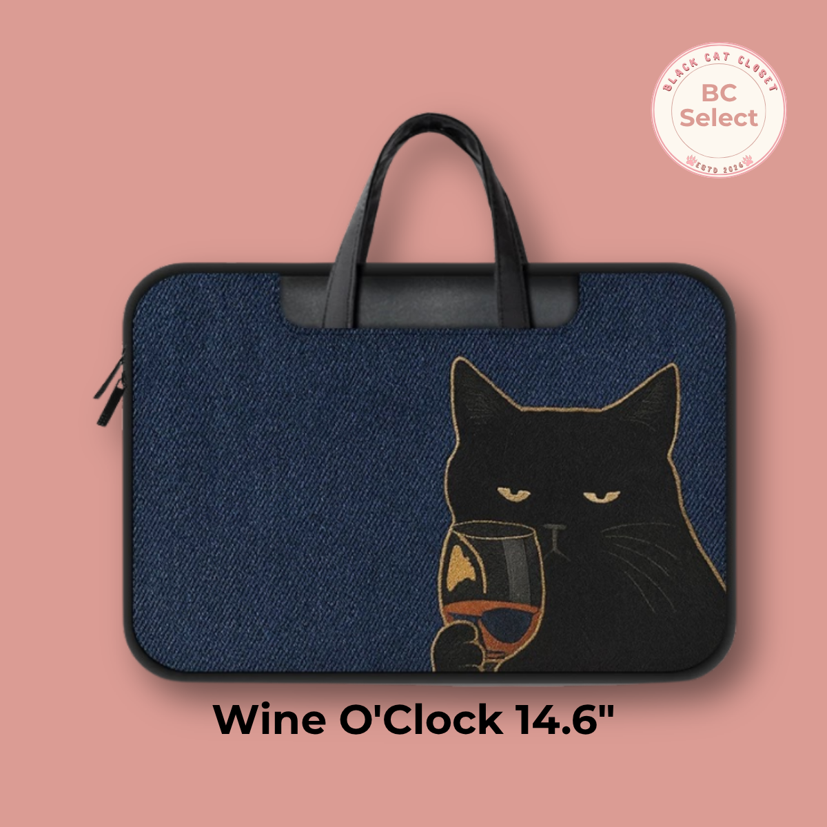 Black Cat Laptop Bag 14"~ 14.6" - BC Select