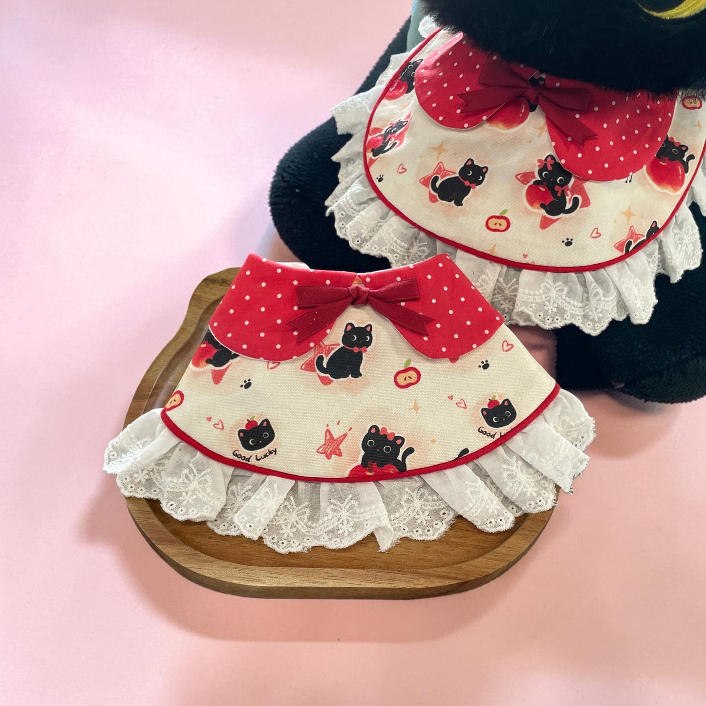Sweet Pie Pet Bandana | Polka Dot Lolita Collar with Adjustable Drawstring