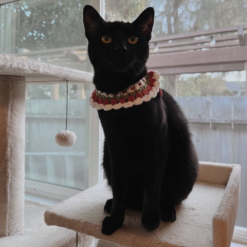 Handcrafted Crochet Cat Bandana