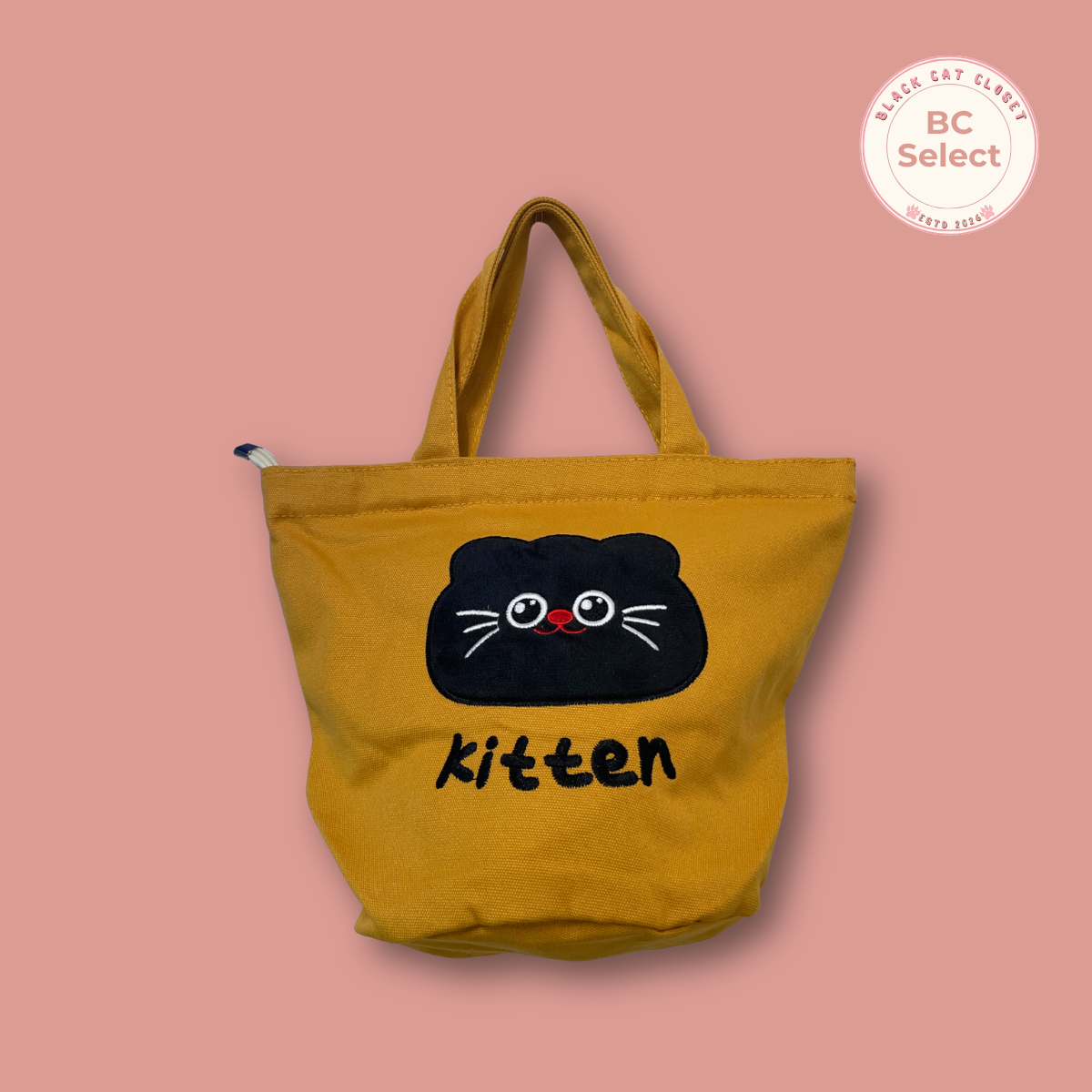 Black Cat "Kitten" Canvas Tote - BC Select