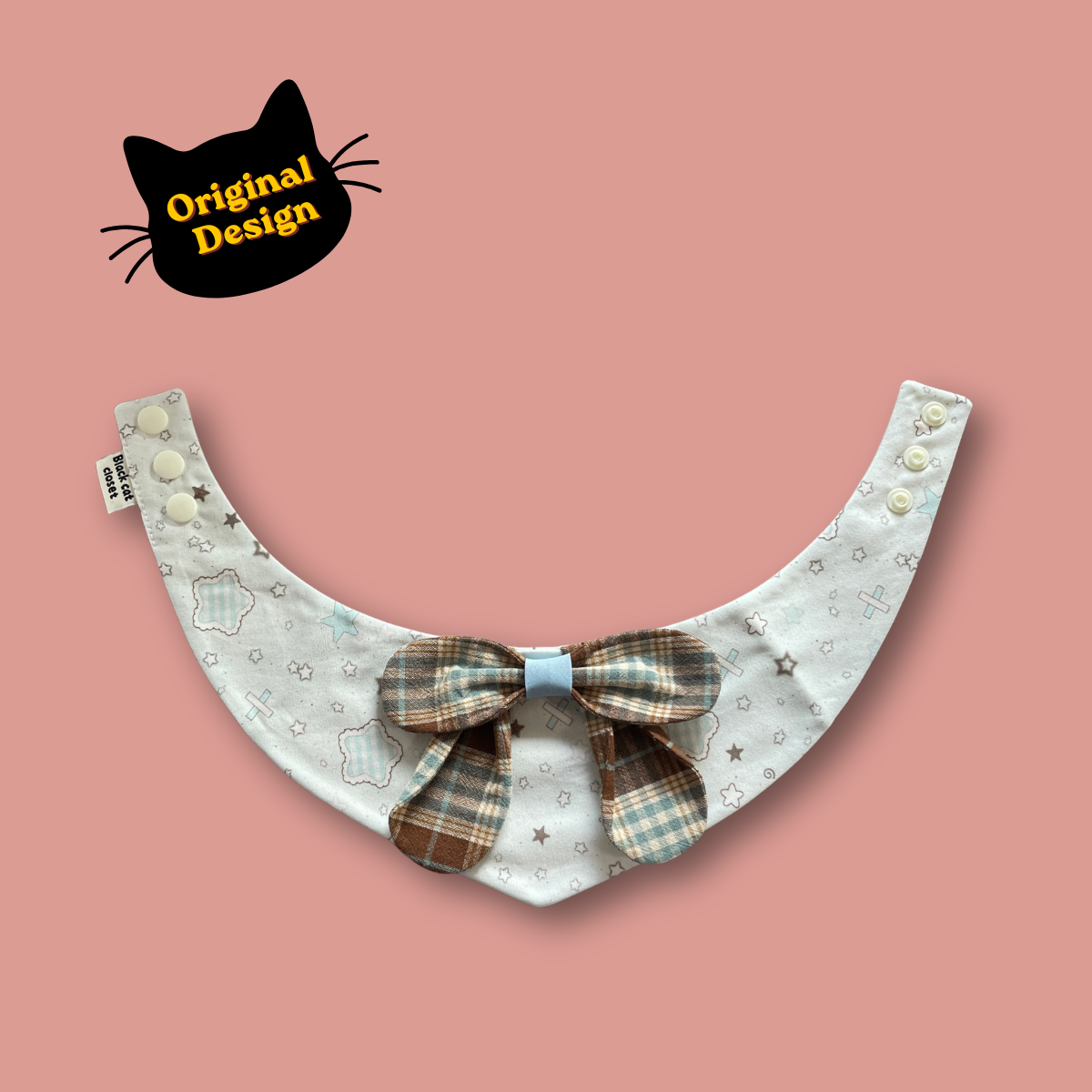 Pet Collar - Plaid Bow Series