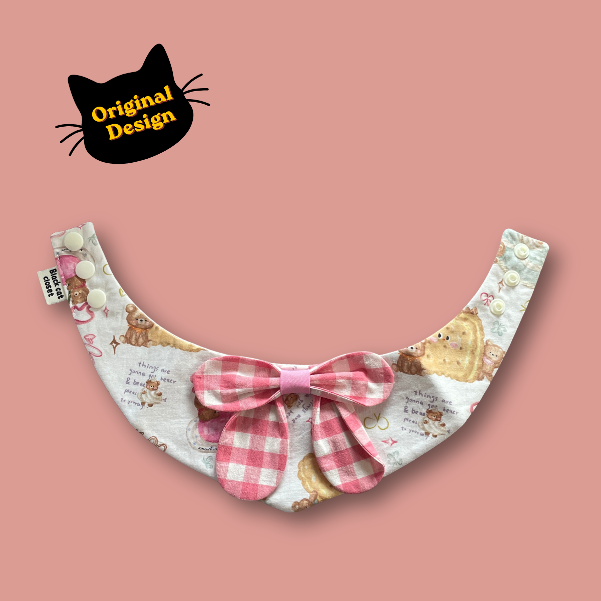 Pet Collar - Plaid Bow Series