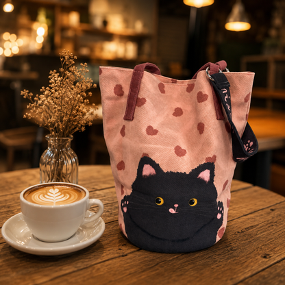 Black Cat Heart Bucket Bag - BC Select