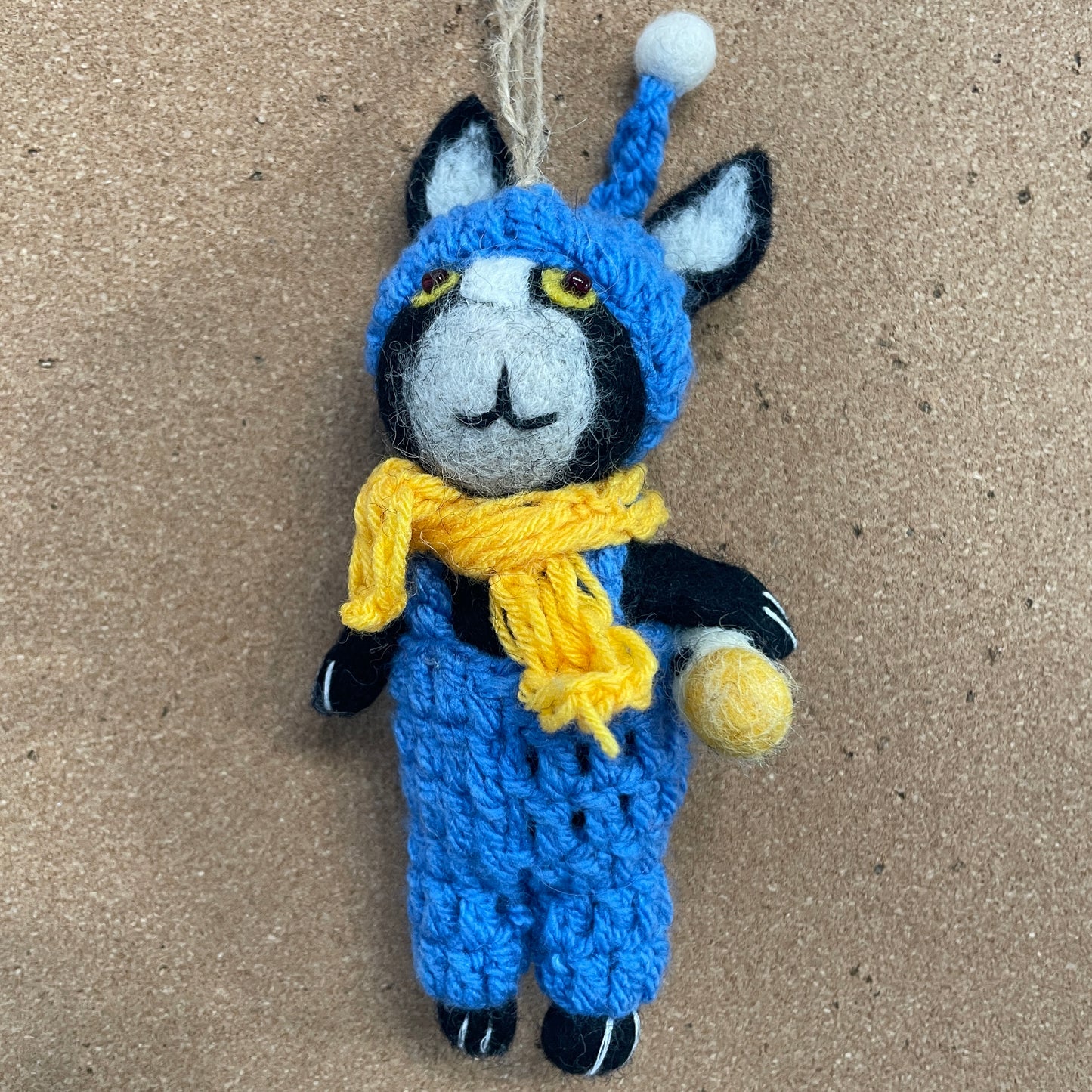 Handmade Needle Felted Cat Ornament