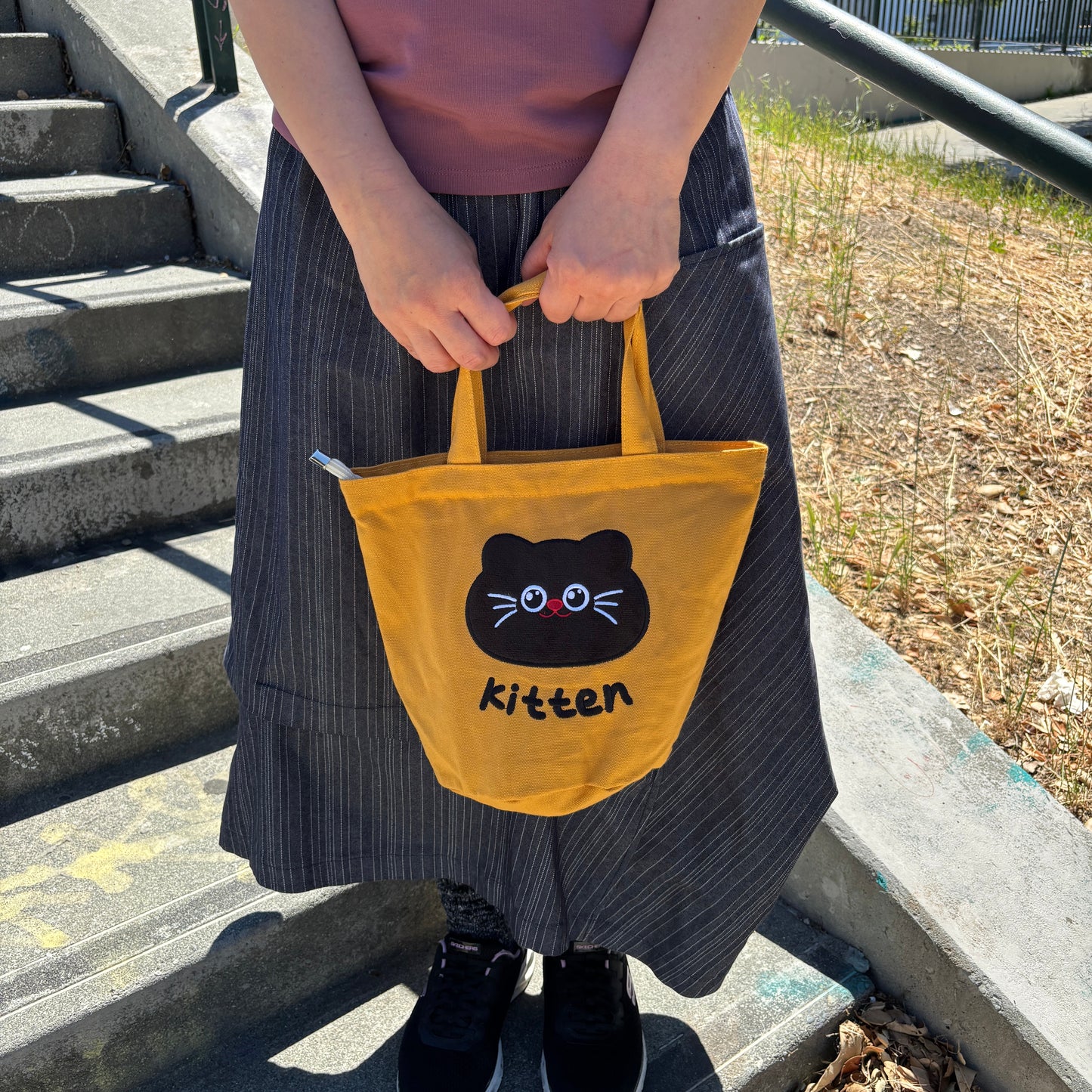 Black Cat "Kitten" Canvas Tote - BC Select