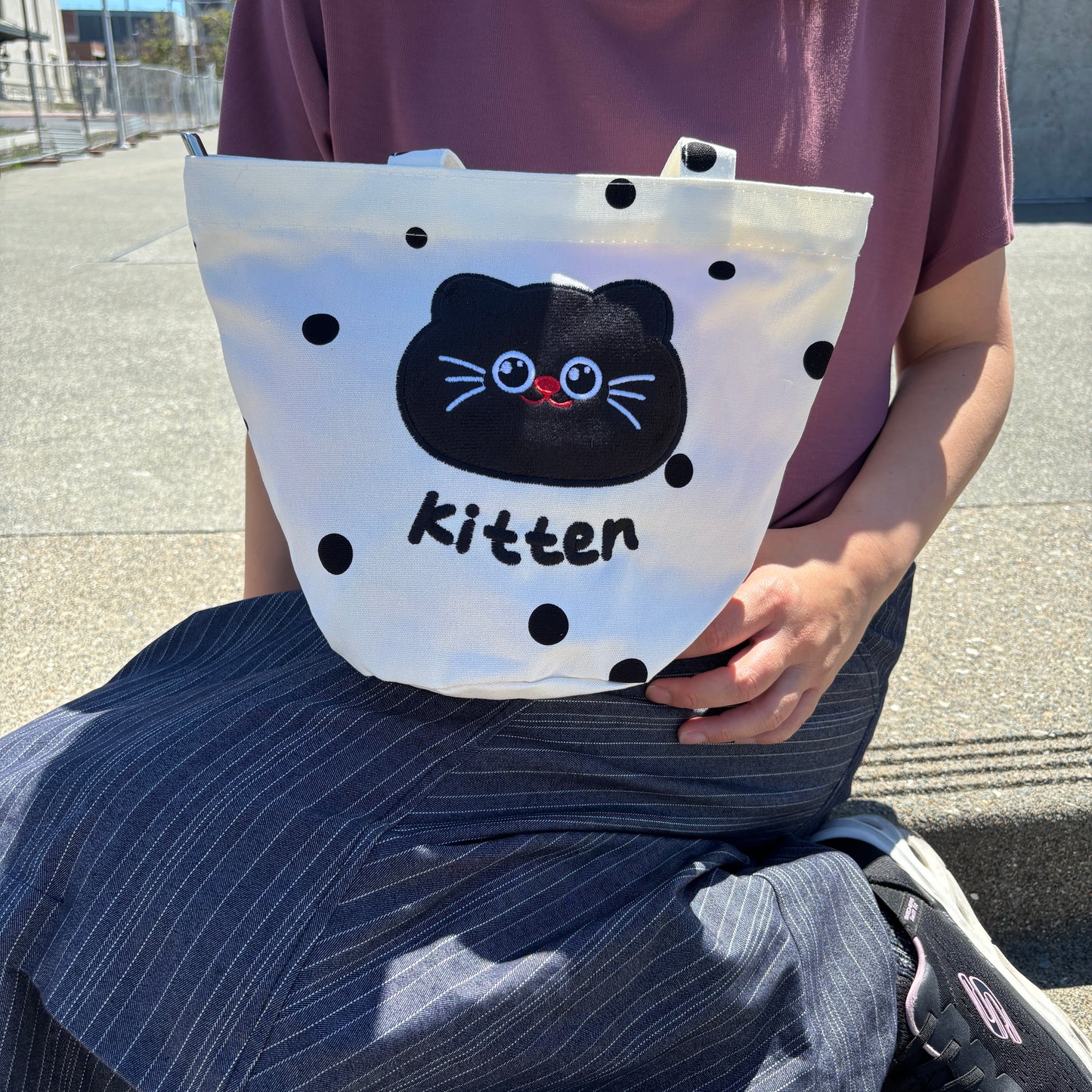 Black Cat "Kitten" Canvas Tote - BC Select