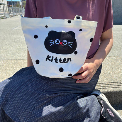 Black Cat "Kitten" Canvas Tote - BC Select