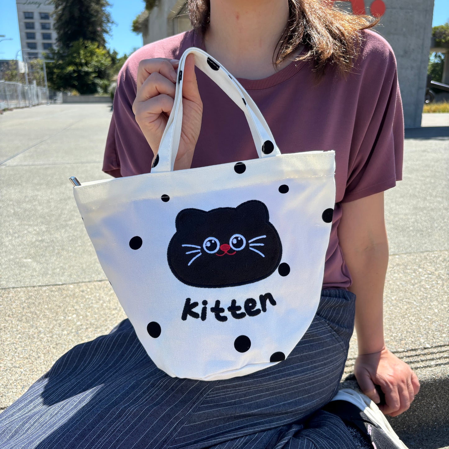 Black Cat "Kitten" Canvas Tote - BC Select